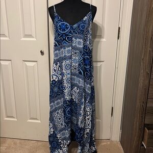 Jantzen Blue and White Patterned Dress